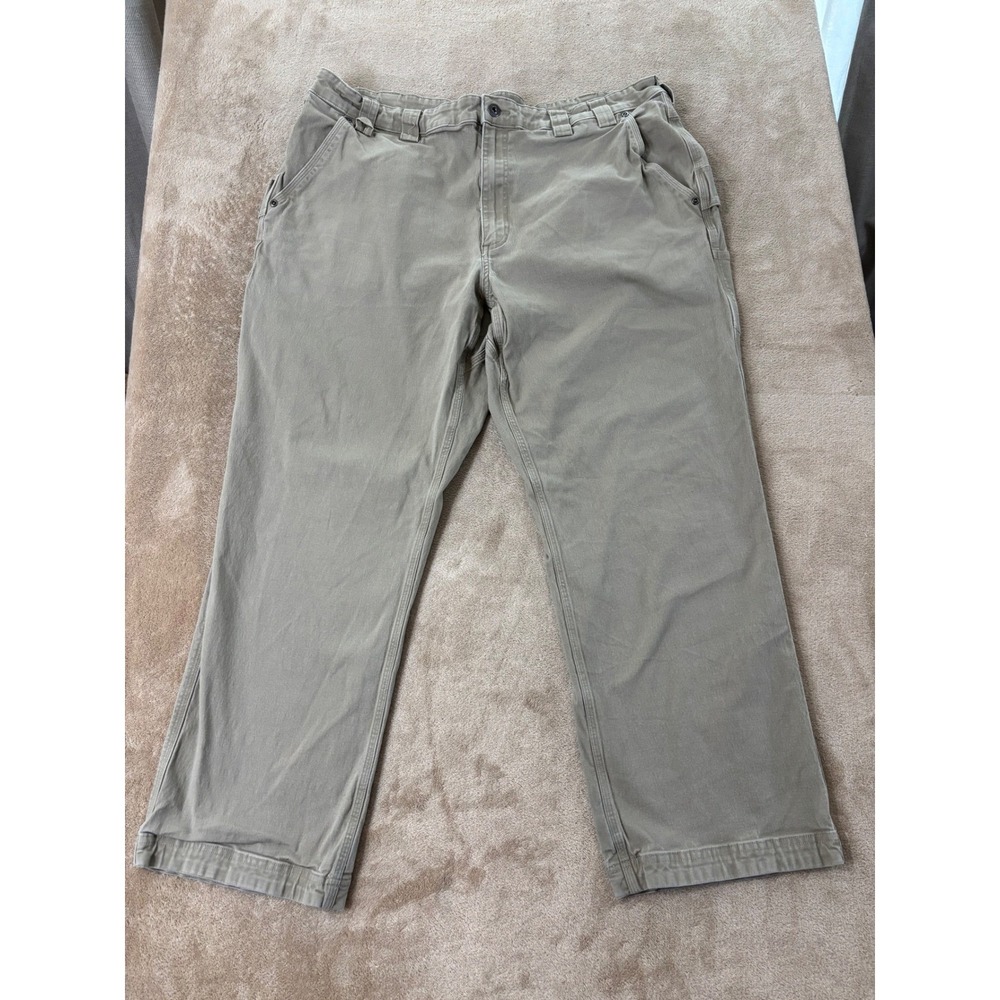 Duluth Trading Co Flex Fire Hose Men's 44x30 Khaki Utility Carpenter Work Pants
